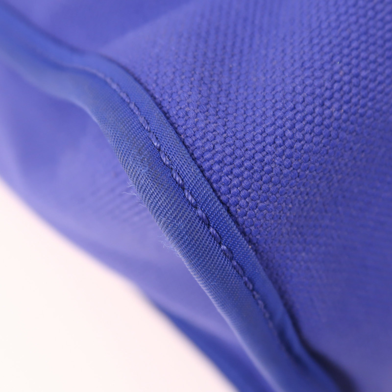 HERMES 帆布Herbag PM銀扣手挽肩背兩用袋Bleu Electrique-12
