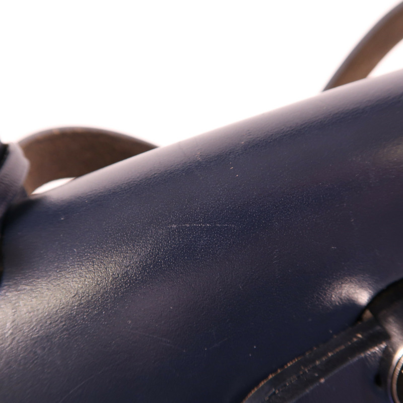 HERMES 帆布Herbag PM銀扣手挽肩背兩用袋Bleu Electrique-14