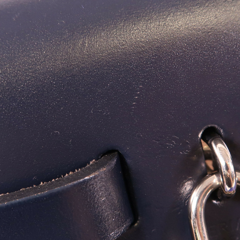 HERMES 帆布Herbag PM銀扣手挽肩背兩用袋Bleu Electrique-18