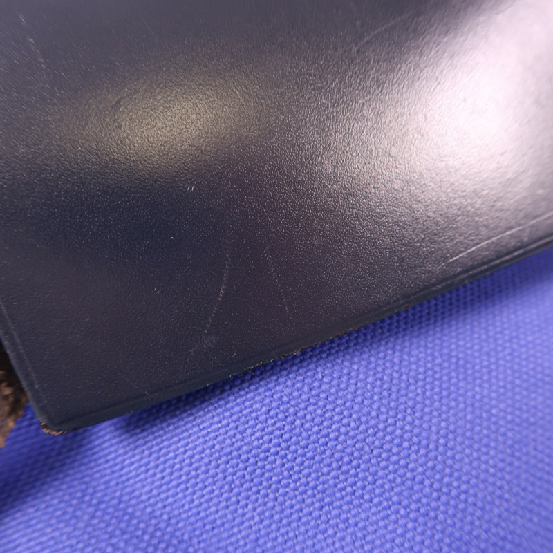 HERMES 帆布Herbag PM銀扣手挽肩背兩用袋Bleu Electrique-20