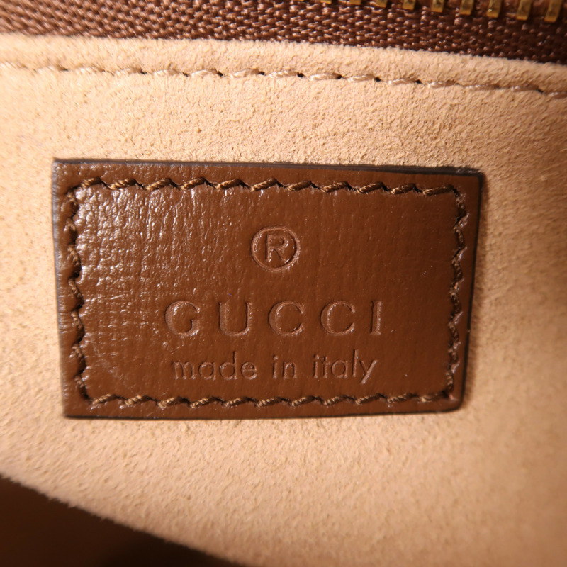 GUCCI 塗層帆布Horsebit 1955 MM金扣肩背袋-5