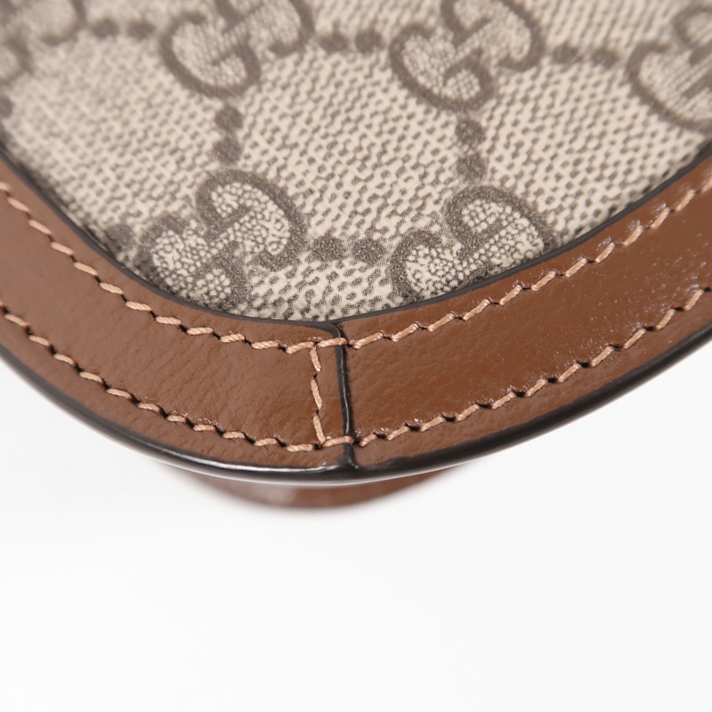 GUCCI 塗層帆布Horsebit 1955 MM金扣肩背袋-10