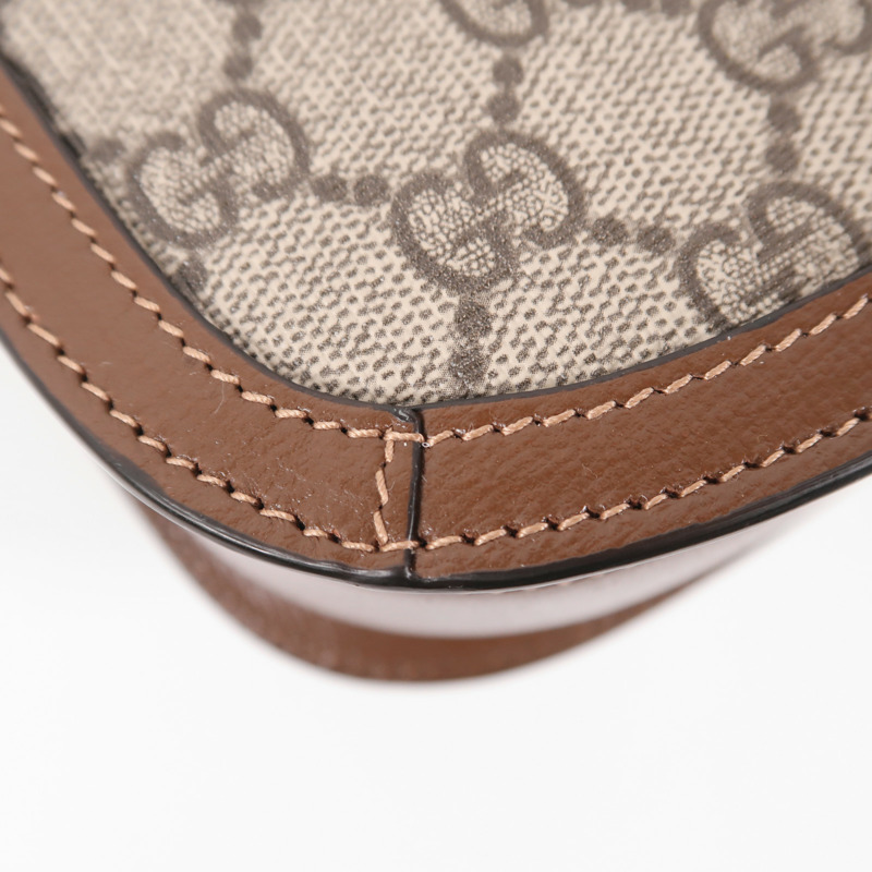 GUCCI 塗層帆布Horsebit 1955 MM金扣肩背袋-12