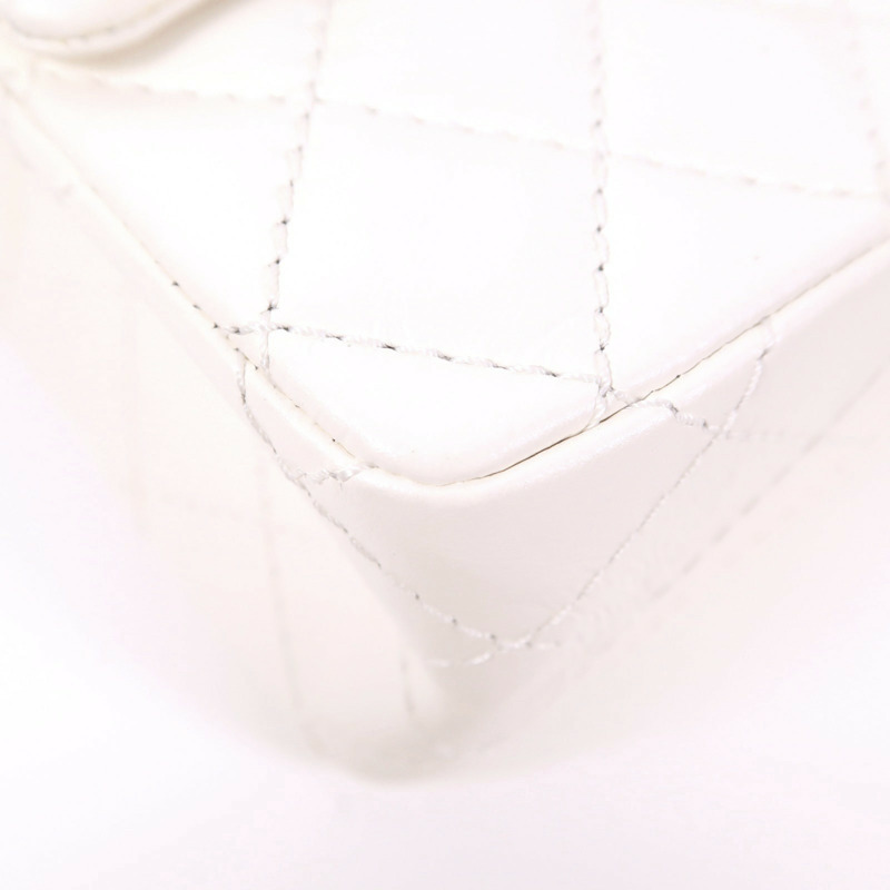 CHANEL 牛皮皮革2.55 20cm Chain Shoulder金扣鏈帶肩背袋-11