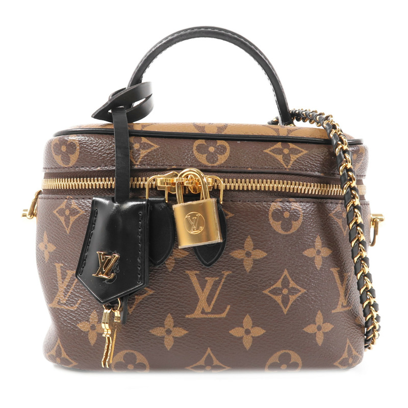 LOUIS VUITTON Monogram Reverse Vanity PM金扣手挽肩背兩用袋-0