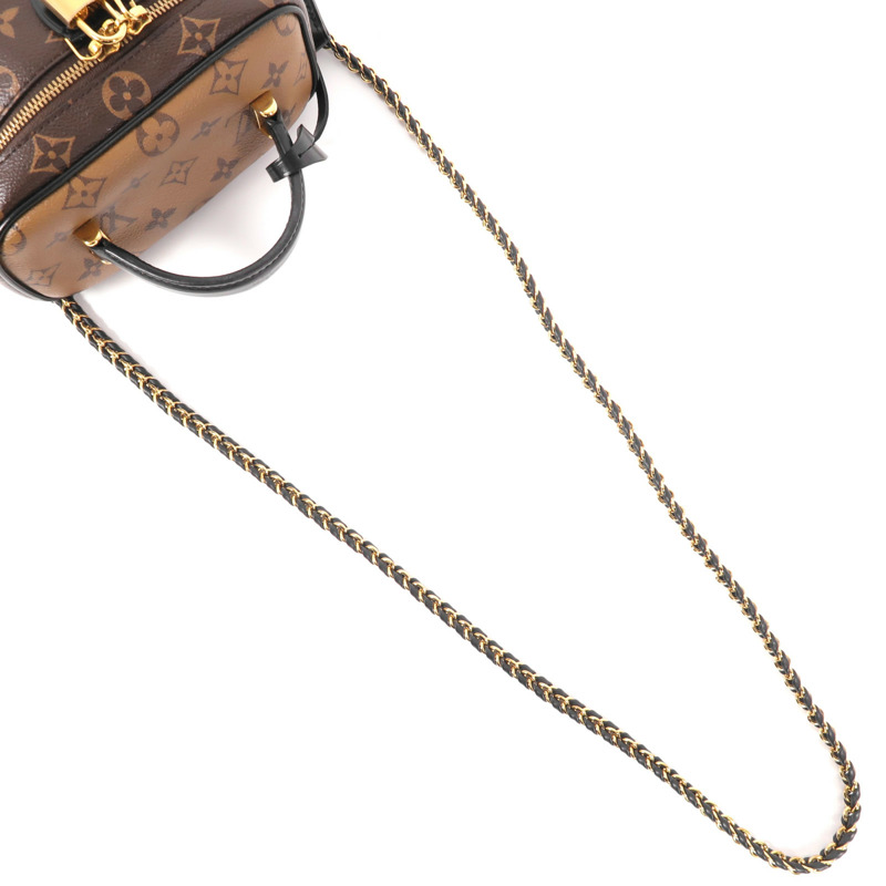 LOUIS VUITTON Monogram Reverse Vanity PM金扣手挽肩背兩用袋-6