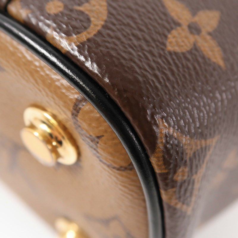 LOUIS VUITTON Monogram Reverse Vanity PM金扣手挽肩背兩用袋-10