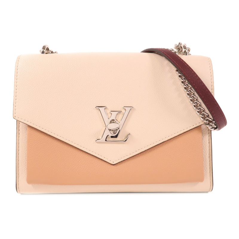 LOUIS VUITTON 牛皮皮革My Lockme銀扣肩背袋-0