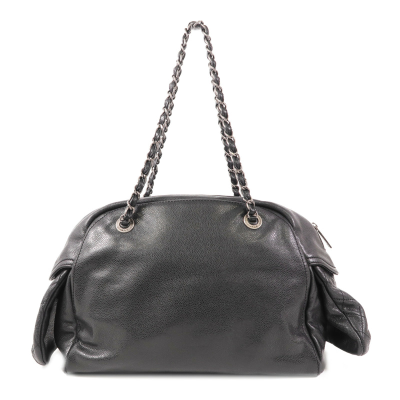 CHANEL 牛皮皮革Shoulder Bag銀扣鏈帶肩背袋-1