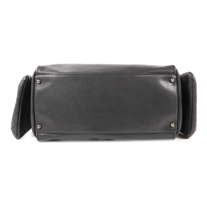 CHANEL 牛皮皮革Shoulder Bag銀扣鏈帶肩背袋-3