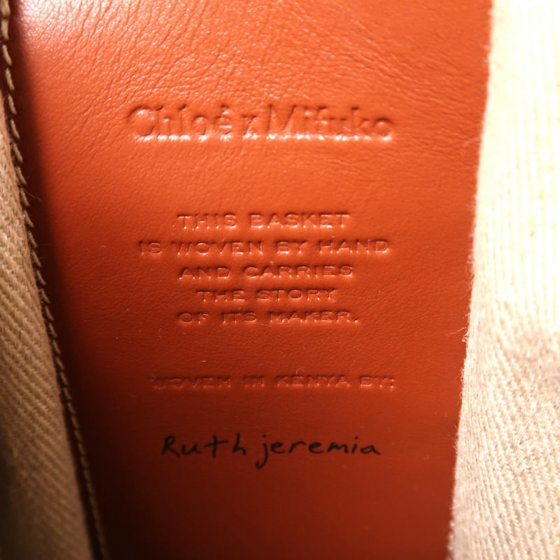 Chloe Raffia Woody Bucket Bag金扣手挽肩背兩用袋-5