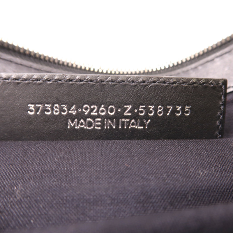 BALENCIAGA 帆布/皮革Pouch銀扣手拿包-6