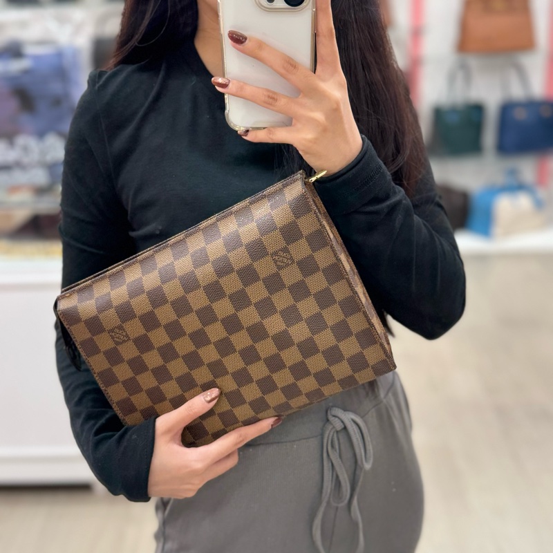 LV 棋盤格 手拿包-3