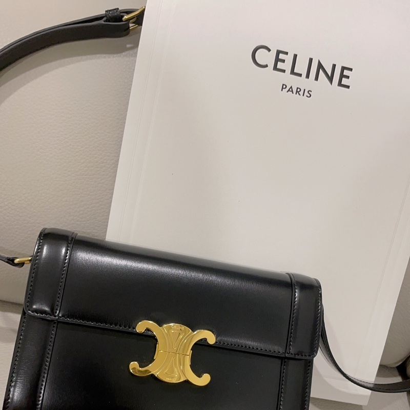 CELINE TRIOMPHE BAG IN SHINY CALFSKIN-0