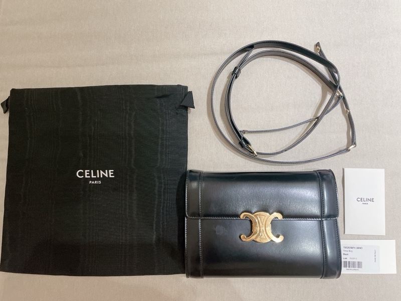 CELINE TRIOMPHE BAG IN SHINY CALFSKIN-1