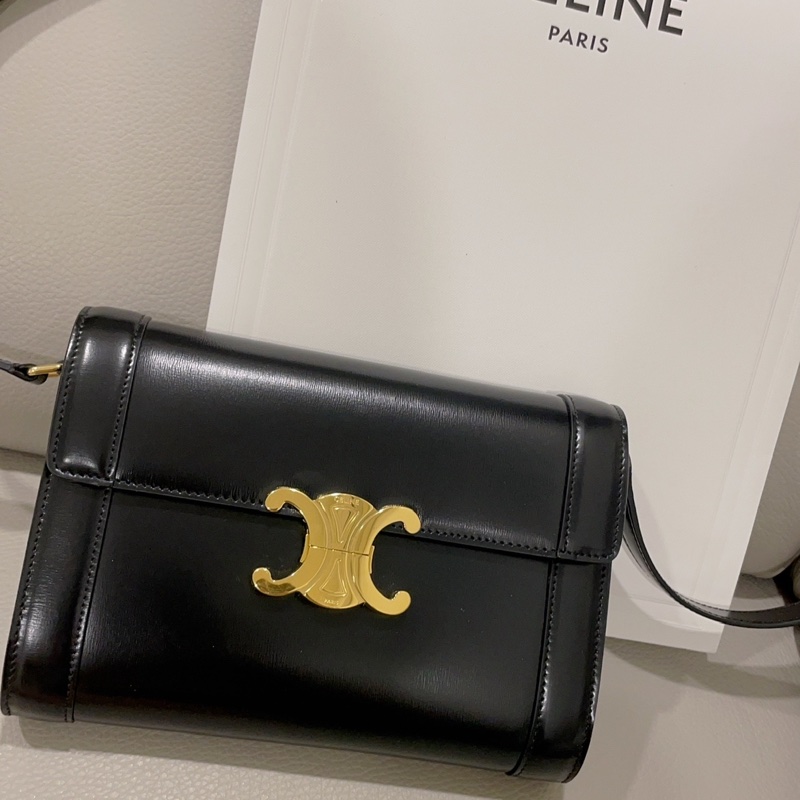 CELINE TRIOMPHE BAG IN SHINY CALFSKIN-5
