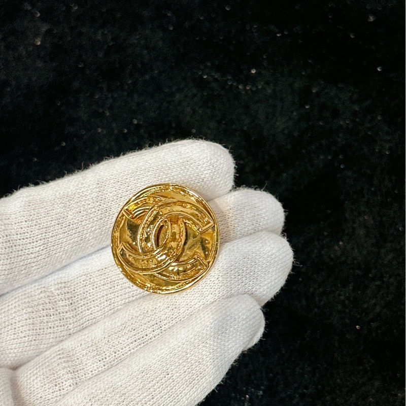 莉亞精品♡ Chanel圓金耳夾 二手美品-9