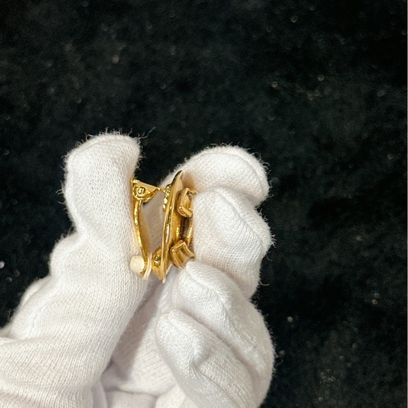莉亞精品♡ Chanel圓金耳夾 二手美品-10