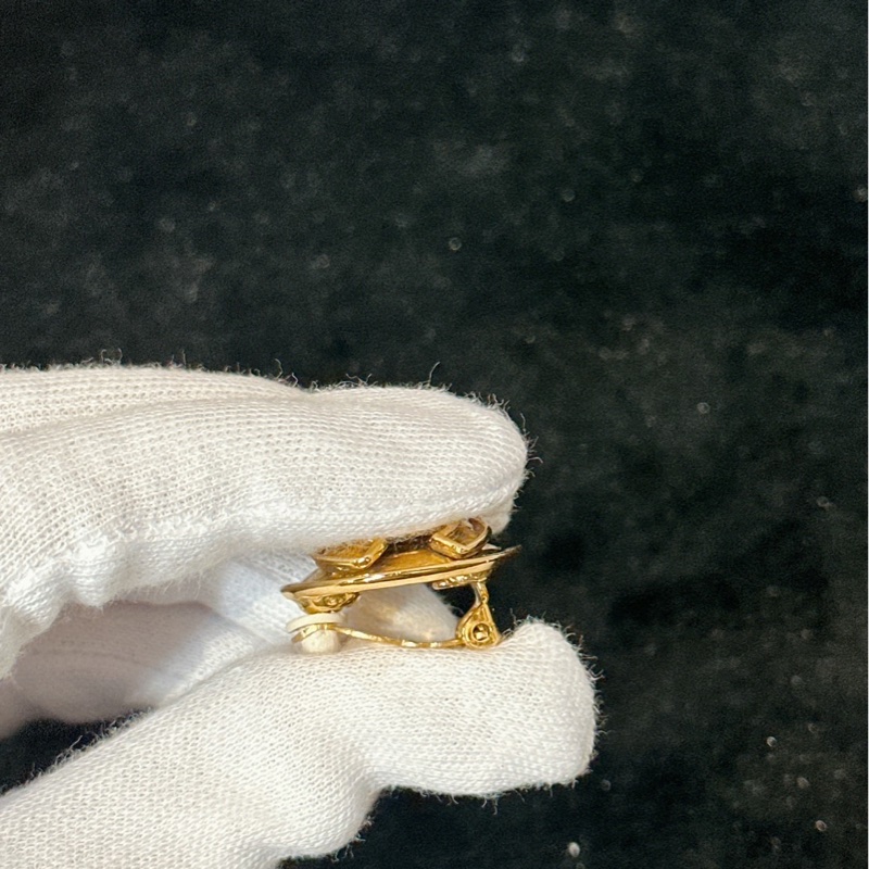 莉亞精品♡ Chanel圓金耳夾 二手美品-12