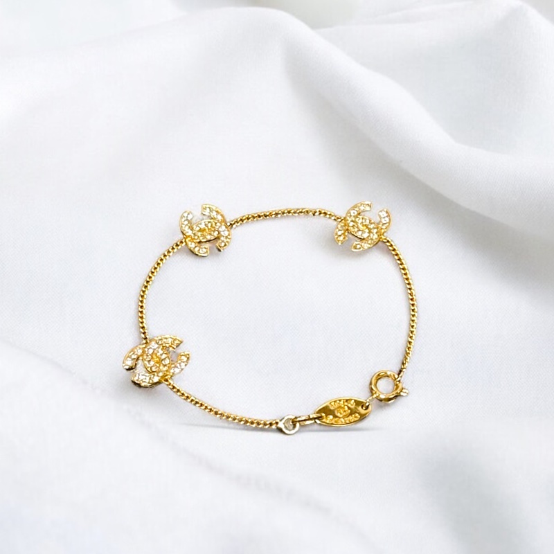 莉亞精品♡ Chanel Vintage 雙c手鍊 二手美品-0