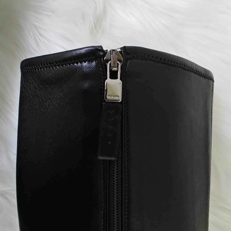 Prada 黑色 高跟長靴 35.5碼 有盒-4