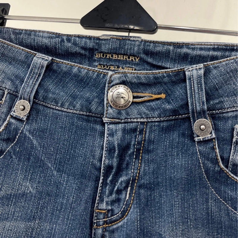 BURBERRY 藍標 復古刷白緊身牛仔褲長褲-2