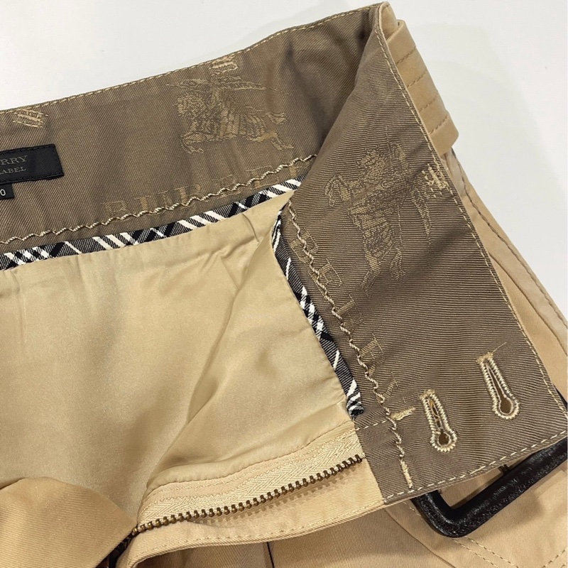 Burberry 黑標 腰帶花苞卡其裙-2