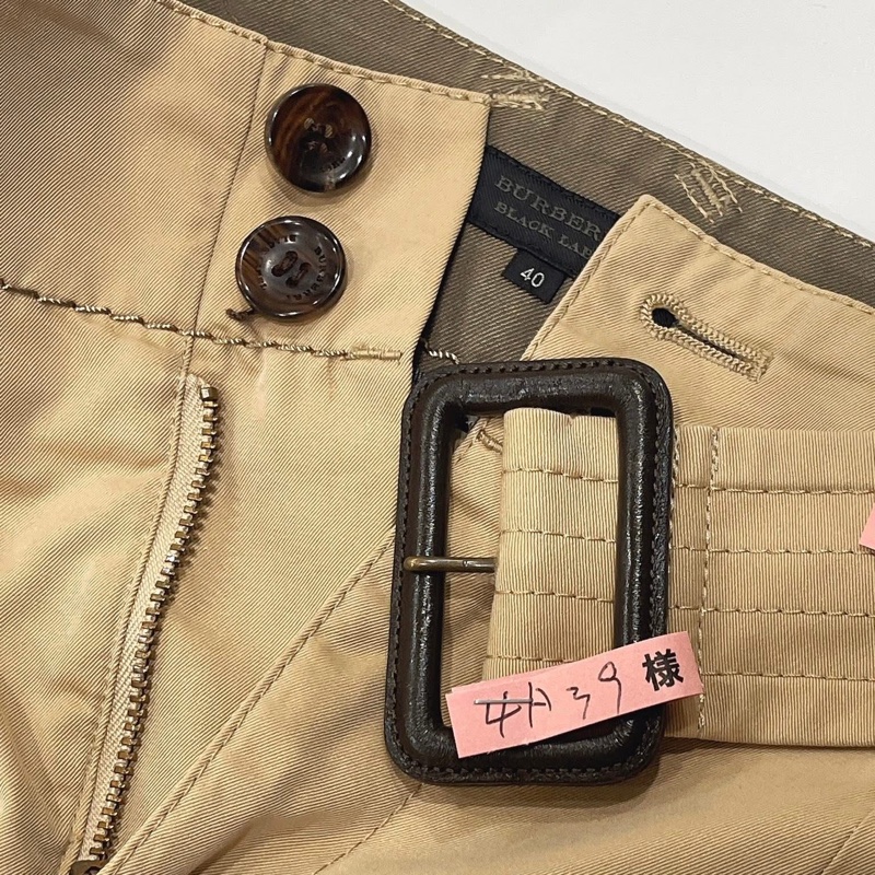 Burberry 黑標 腰帶花苞卡其裙-5