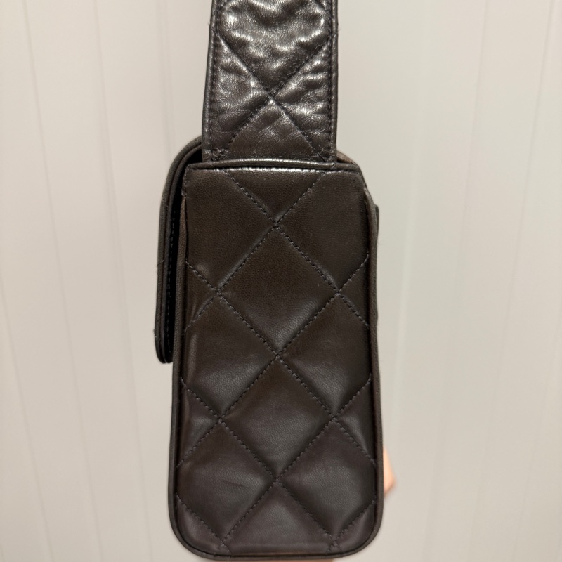 Chanel 香奈兒 vintage 黑武士 相機包/斜背包/肩背包-3