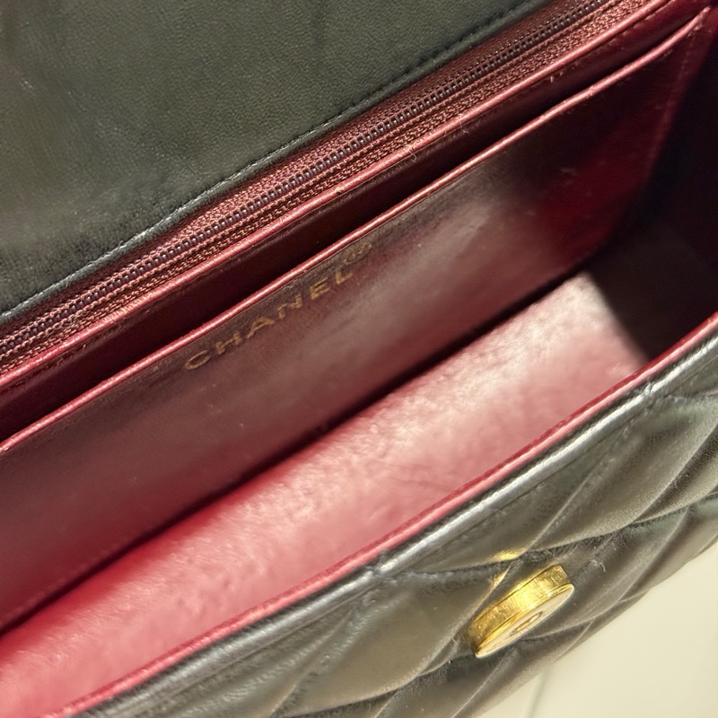 Chanel 香奈兒 vintage 黑武士 相機包/斜背包/肩背包-8