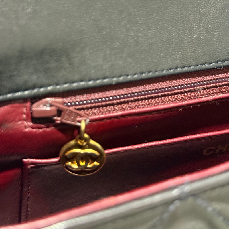 Chanel 香奈兒 vintage 黑武士 相機包/斜背包/肩背包-13