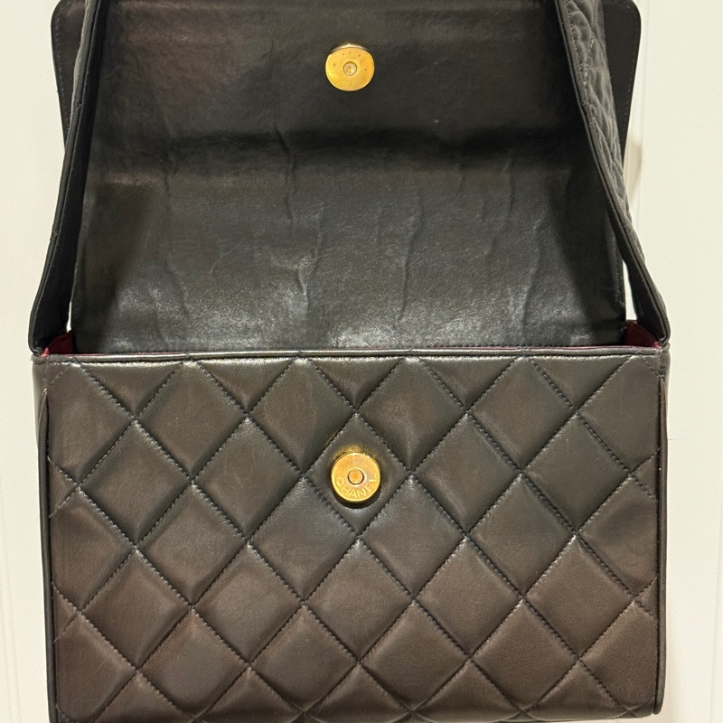 Chanel 香奈兒 vintage 黑武士 相機包/斜背包/肩背包-14