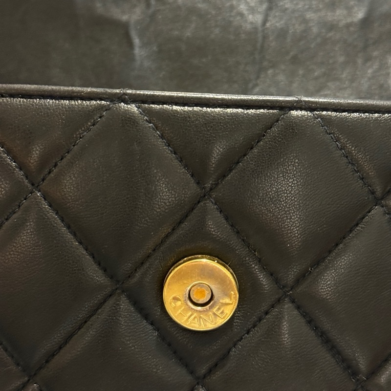 Chanel 香奈兒 vintage 黑武士 相機包/斜背包/肩背包-16