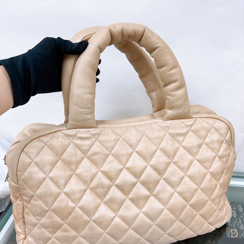 Chanel coco cocoon 淺金手柄手提包/托特包-2