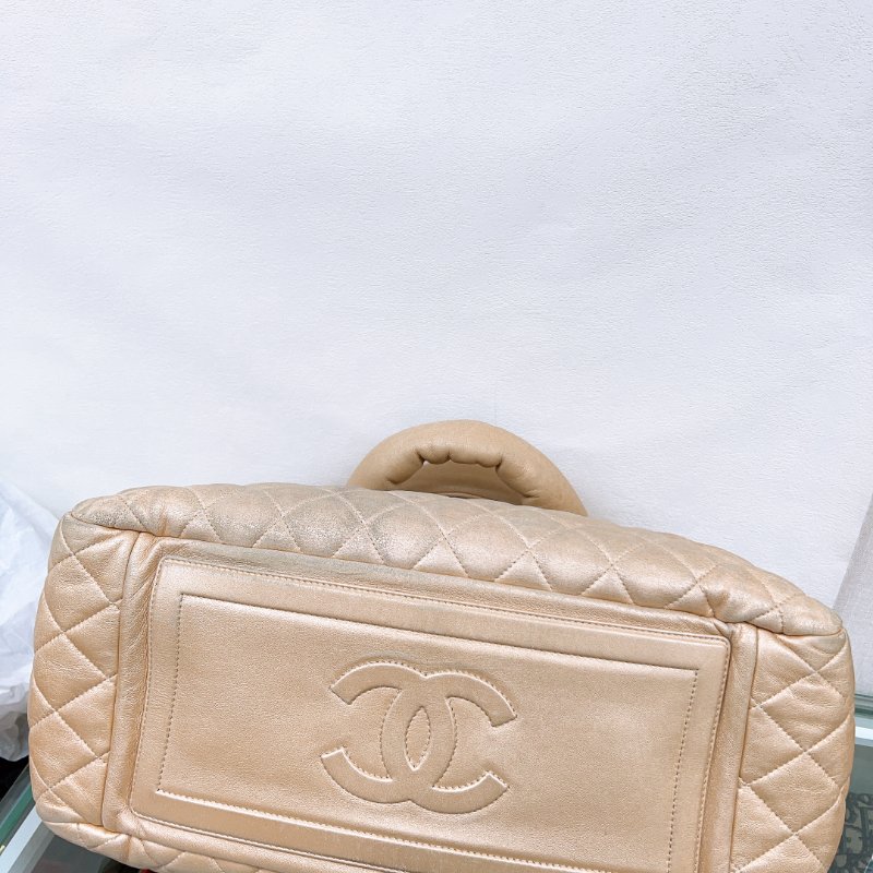 Chanel coco cocoon 淺金手柄手提包/托特包-3