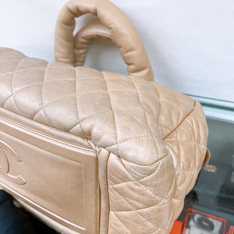 Chanel coco cocoon 淺金手柄手提包/托特包-4