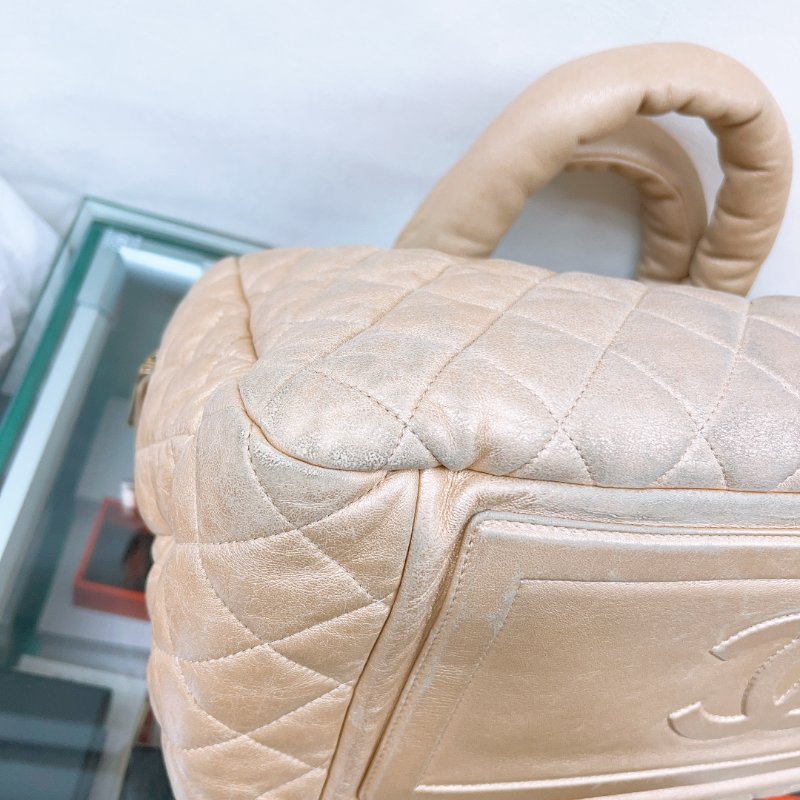 Chanel coco cocoon 淺金手柄手提包/托特包-5