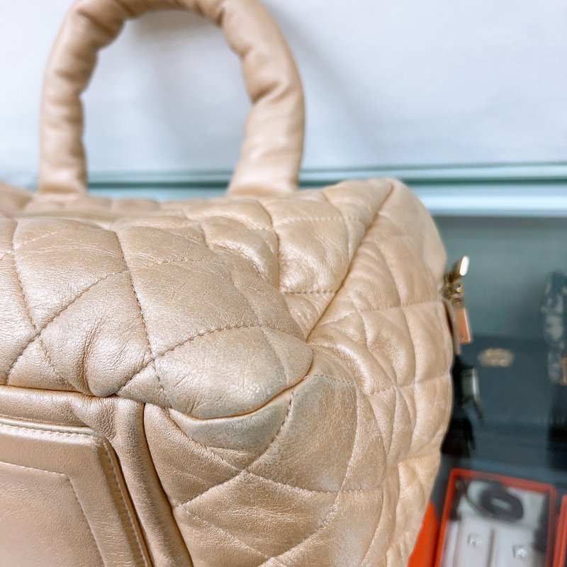 Chanel coco cocoon 淺金手柄手提包/托特包-8