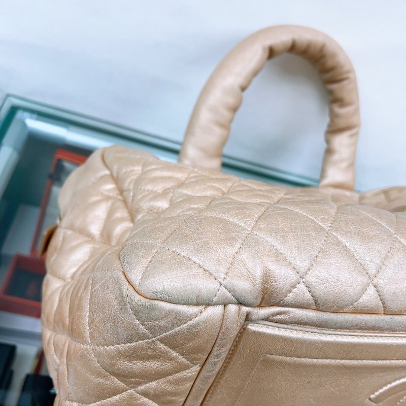 Chanel coco cocoon 淺金手柄手提包/托特包-9