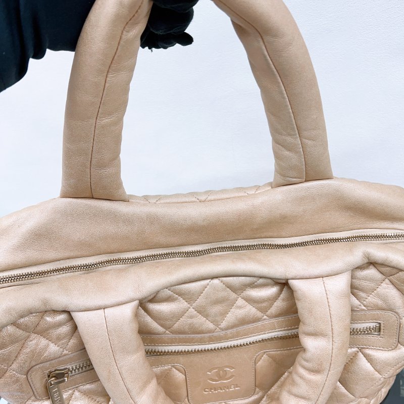 Chanel coco cocoon 淺金手柄手提包/托特包-11