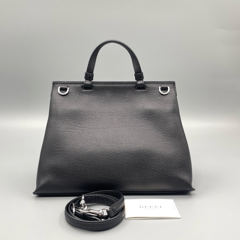 Gucci古馳荔枝紋竹節扣Bamboo daily斜挎包-1