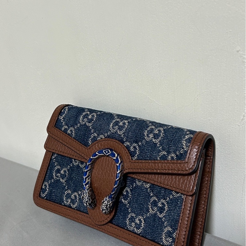Gucci 酒神牛仔藍Super Mini #9.5成新✨-0