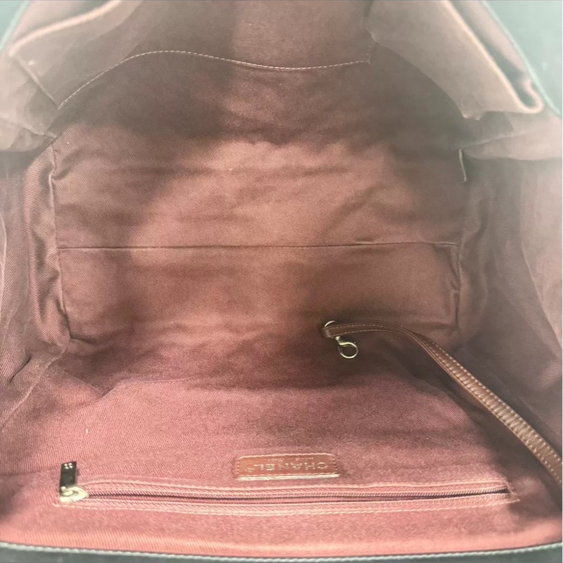 絕版限量出售✅Chanel黑銀菱格麻花編織大雙C牛皮翻蓋腋下機場包-17