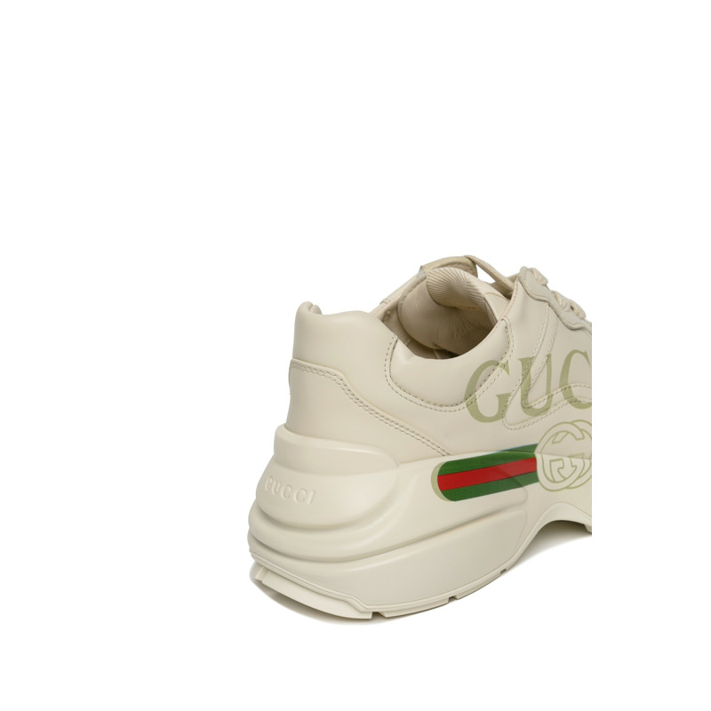 Men's Rhyton Gucci Logo Leather 運動鞋-3