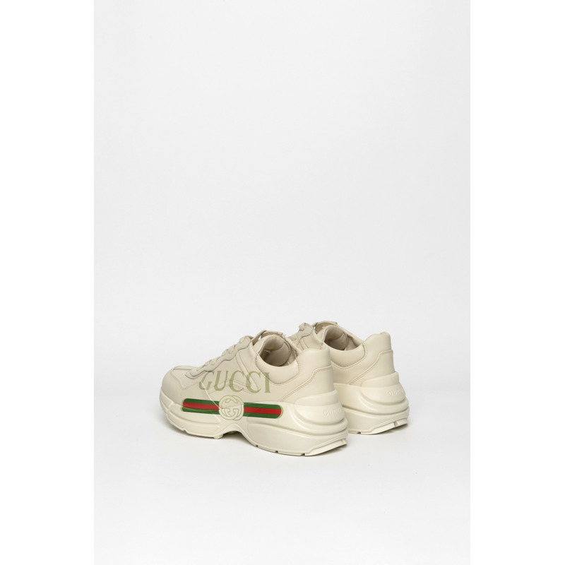 Men's Rhyton Gucci Logo Leather 運動鞋-1