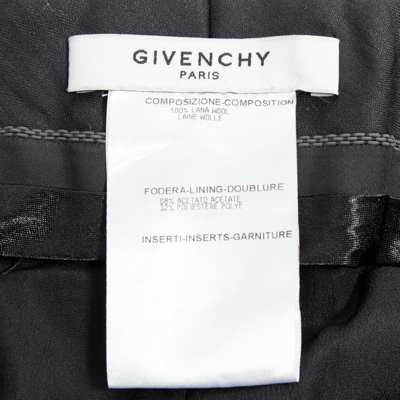 GIVENCHY Tisci 100% wool black red peony floral high rise shorts-7