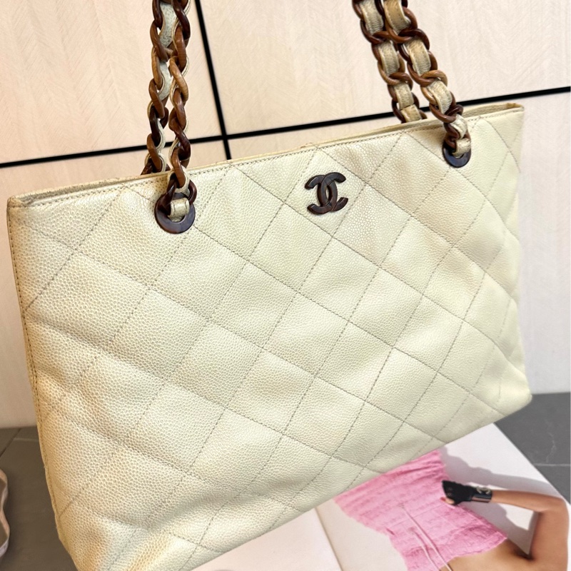 （MYMluxurybag) 🔥Chanel 🔥荔枝皮袋 松木肩帶袋-7