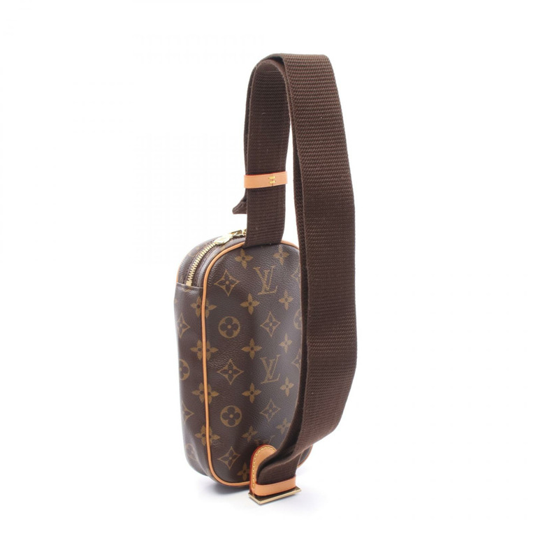 LOUIS VUITTON Pochette Gange 腰包 M51870 Monogram 帆布 棕色 二手 男女通用-1