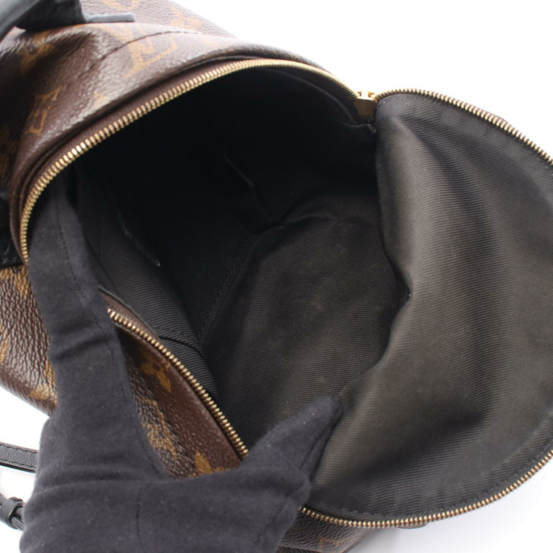 LOUIS VUITTON Palm Springs 迷你背包 M44873 Monogram 帆布 棕色 黑色 二手-2