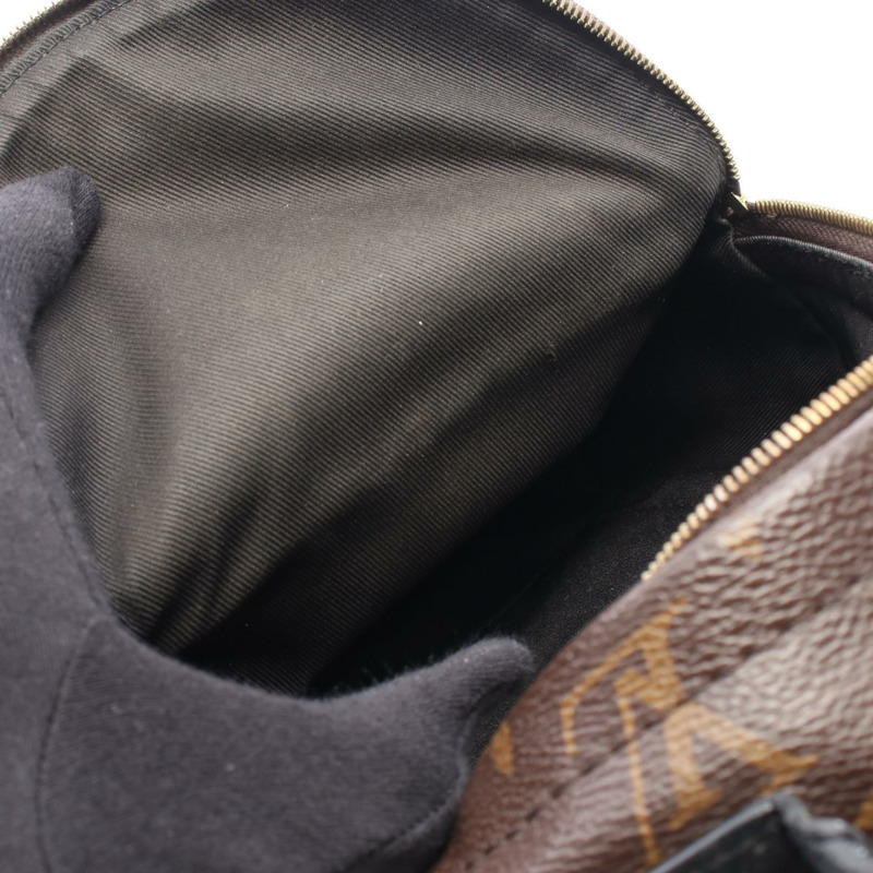 LOUIS VUITTON Palm Springs 迷你背包 M44873 Monogram 帆布 棕色 黑色 二手-5